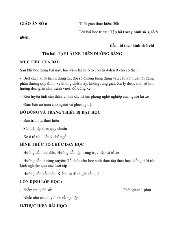 GIÁO ÁN SỐ 6