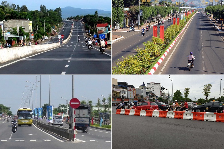 Cọc tiêu, tiêu phản quang, tường bảo vệ và hàng rào chắn